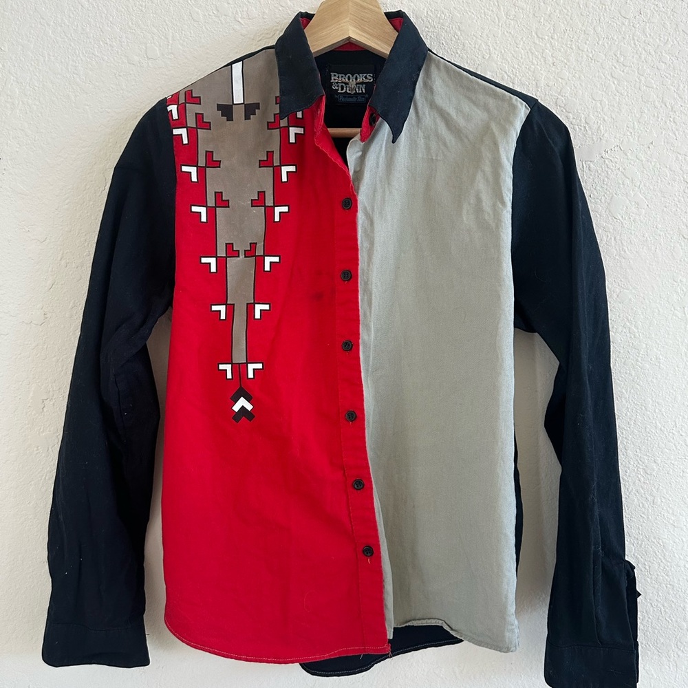 Brooks & Dunn Red and Gray Western Shirt